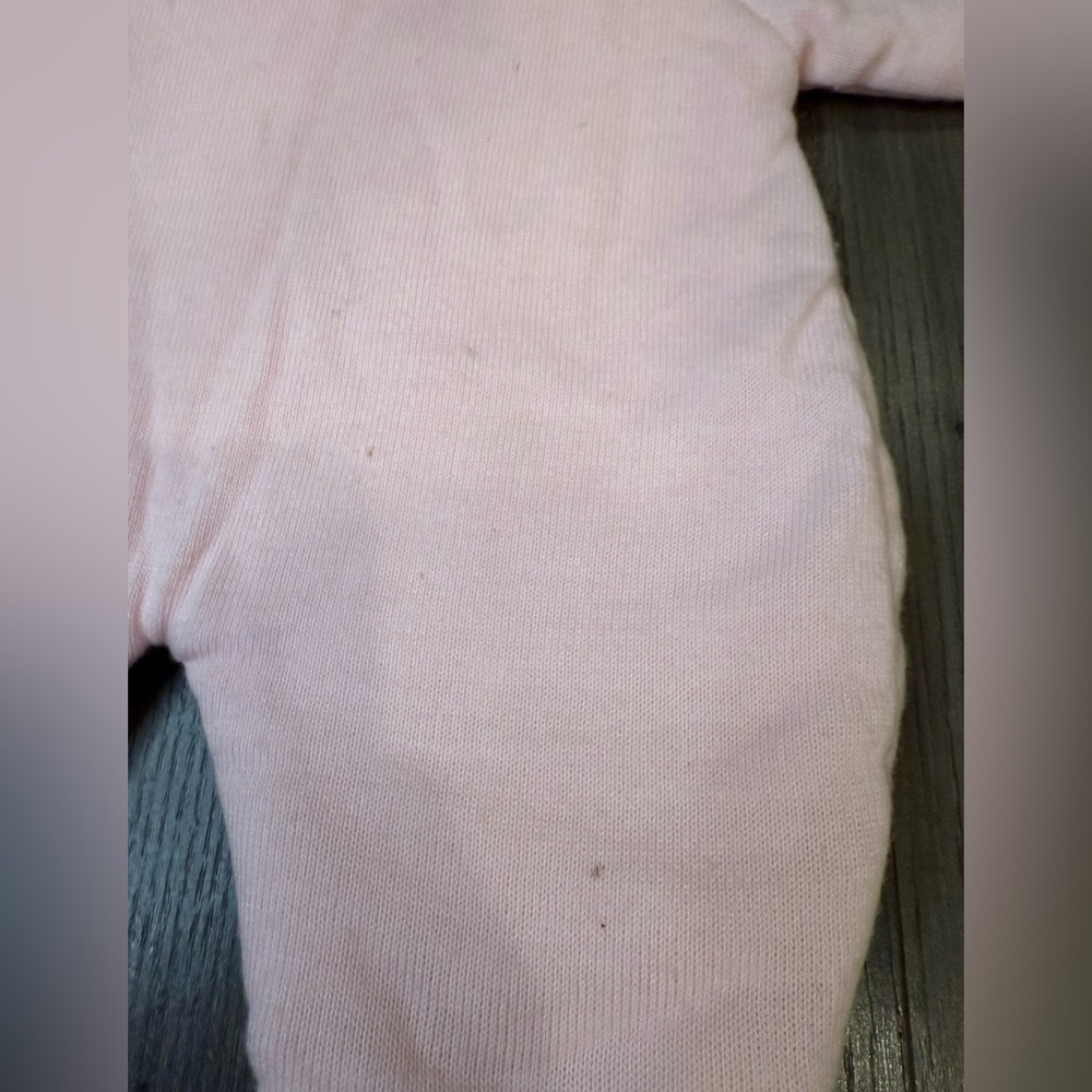 Vintage Friedknit Creations Pink Hooded Baby Bunting. Flawed. Size 3 Months. - Picture 5 of 6